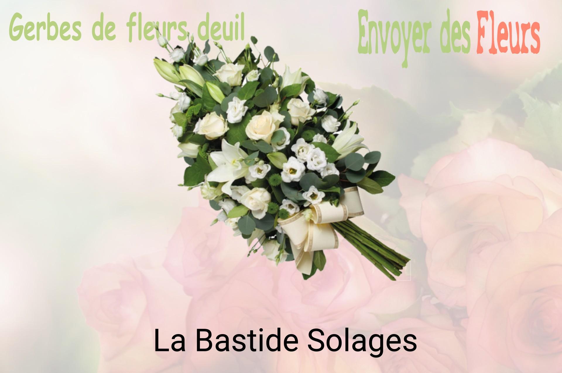 Gerbe de fleurs de deuil livrée à La Bastide-Solages